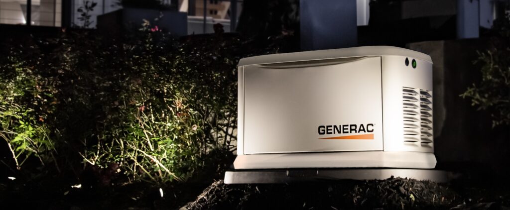 A generator outside of the home